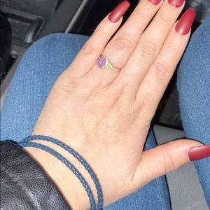 Amethyst gold ring